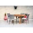 thumbnail image 1 of Amazonia Calgary 7 Pieces Lazy Susan Teak Finish Round Patio Dining Set, 1 of 10