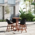 thumbnail image 1 of Amazonia Cresta 4-Piece Patio Dining Table Set | Eucalyptus 100% FSC | Ideal for Outdoors and Indoors, Black, 1 of 10