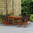 thumbnail image 1 of Amazonia Damon 11-Piece Solid Wood 100% FSC Rectangular Extandable Patio Dining Set, 1 of 15