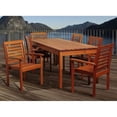 thumbnail image 1 of Amazonia Emerson 7-Piece Eucalyptus Rectangular Patio Dining Set, Seating Capacity: 6, 1 of 7