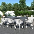 thumbnail image 1 of Amazonia Jackson 9- Piece Aluminium Grayey Table Outdoor Dining Set White, 1 of 8