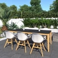 thumbnail image 1 of Amazonia Kingstone 7- Piece Black Eucalyptus Wood Outdoor Dining Set, 1 of 9