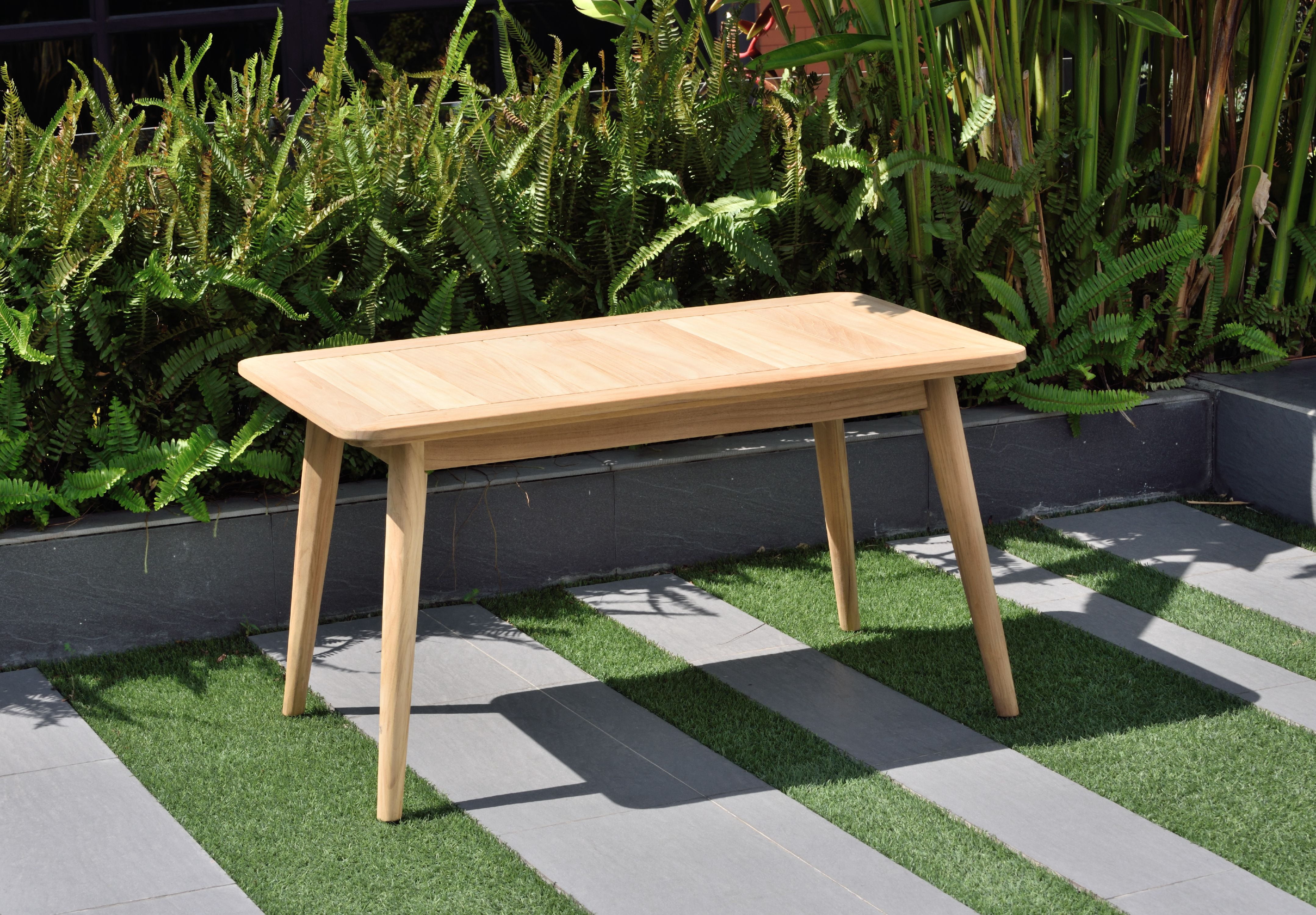 Amazonia Lement Teak Patio Rectangular Coffe Table