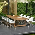 thumbnail image 1 of Amazonia Leyland 9-Piece Rectangular Dining Set | Eucalyptus Wood | Seating Capacity: 8, 1 of 15