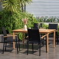 thumbnail image 1 of Urban Elements Manly Beach 5-Piece Teak Wood 100% FSC Rectangular Patio Dining Set. Seating Capacity: 4. Umbrella Hole: 2", 1 of 13