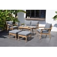 thumbnail image 1 of Amazonia Marin Teak 6 Pieces Patio Seating Set With Olefin Cushions, Seating Capacity: 6, 1 of 9