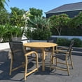 thumbnail image 1 of Amazonia Meadow Breeze 5-Piece Teak Finish Wood 100% FSC Patio Dining Set, 1 of 14