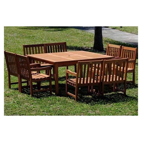 Amazonia Milano Square Table Set Deluxe