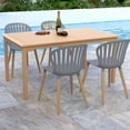 thumbnail image 1 of Amazonia Norwich 5-Piece 100% FSC Teak Wood Rectangular Patio Dining Set, 1 of 10