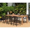 thumbnail image 1 of Amazonia Paraty 9-Piece 100% FSC Teak Finish Wood and Aluminum Rectangular Patio Dining Set, 1 of 10