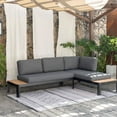 thumbnail image 1 of Amazonia Portofino 2-Piece, 100% FSC  Teak & Aluminum, Patio Modular Set with Olefin Cushions, 1 of 13