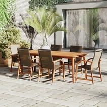 Amazonia Rooftop Serenity 7-Piece Solid Wood 100% FSC Patio Dining Set
