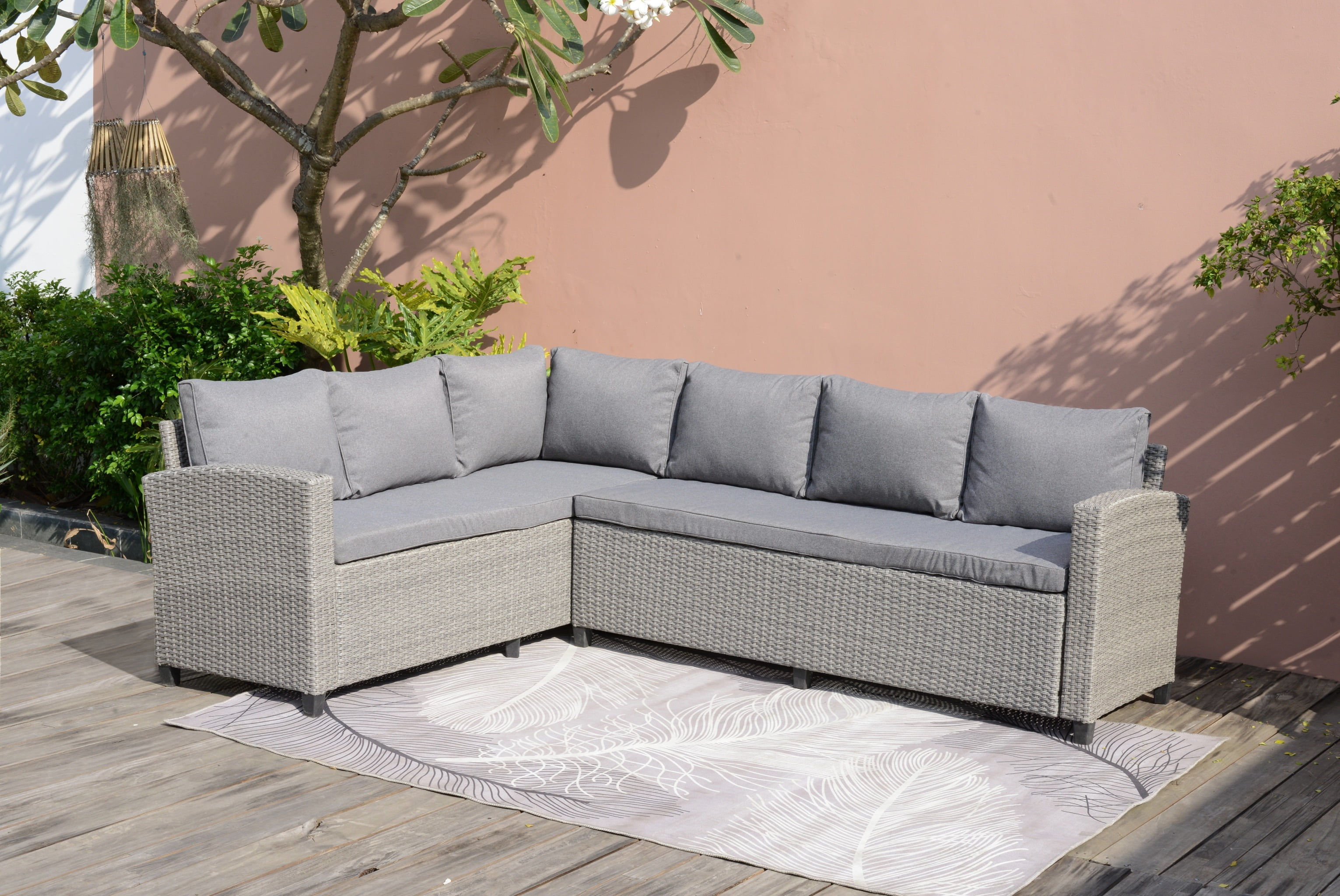 Amazonia San Galo Patio 2-Piece Conversation Set | Durable Wicker | Ideal for Indoors and Outdoors