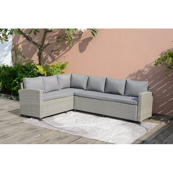 Amazonia San Galo Patio 2-Piece Conversation Set | Durable Wicker | Ideal for Indoors and Outdoors