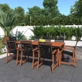 thumbnail image 1 of Amazonia SeasideSerene 9-piece Solid Wood 100% FSC Rectangular Patio Dining Set, 1 of 15