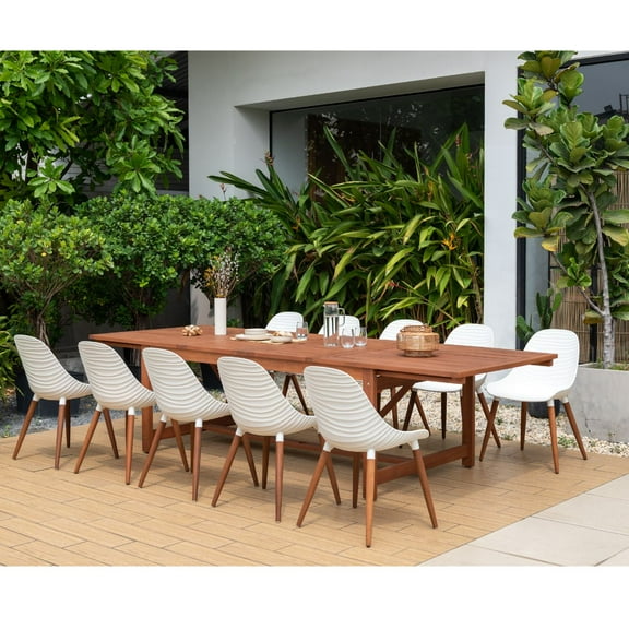 Amazonia Siena 11-piece, 100% FSC Certified Wood, Outdoor Patio Dining Set