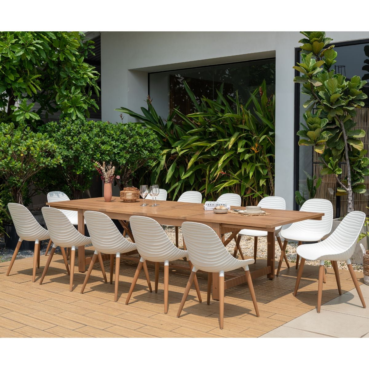 Amazonia Siena 13piece, 100 FSC Certified Wood With Teak Finish