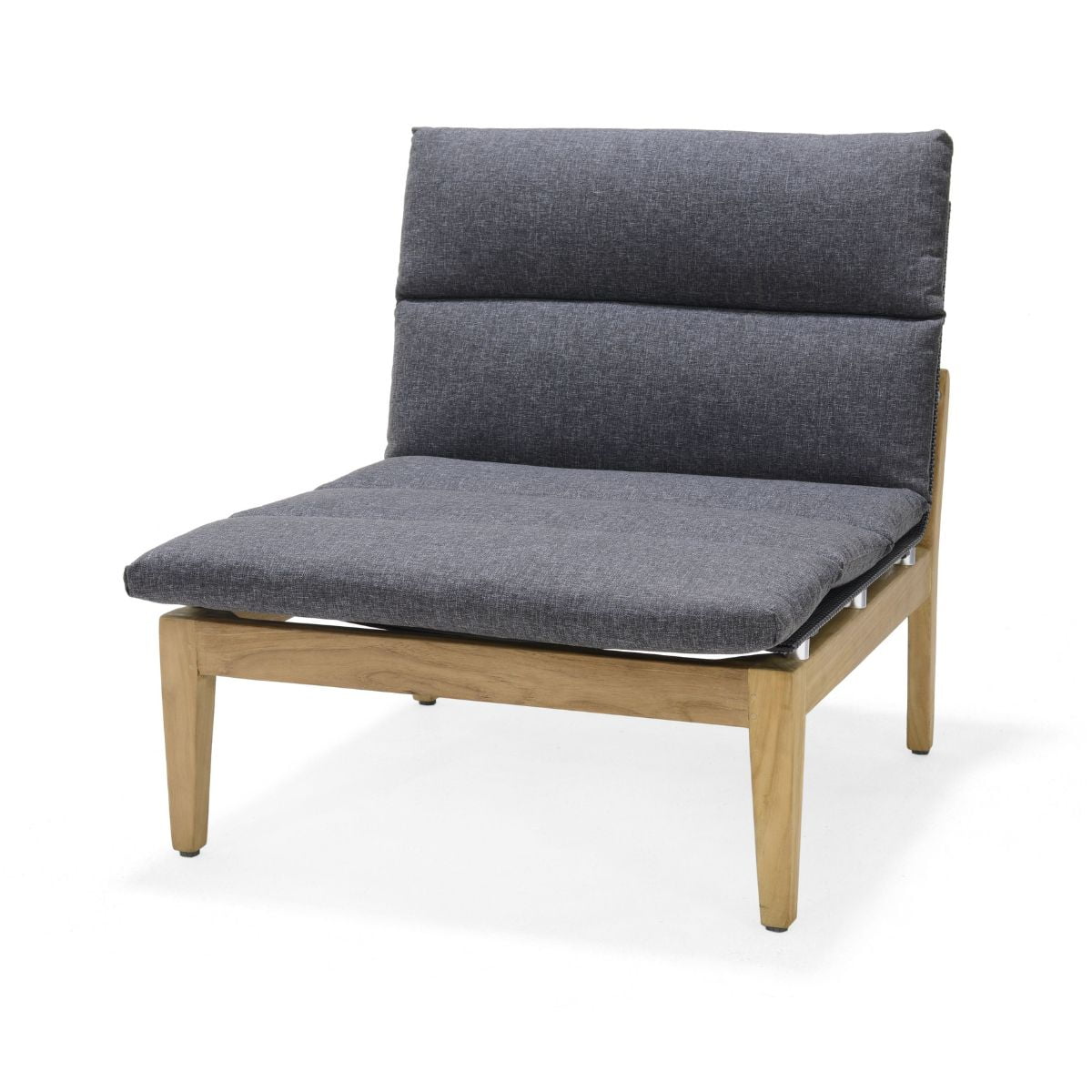 Amazonia Trieste, 100% FSC Certified Teak & Mesh, Outdoor Patio Accent Chair with Olefin Cushions