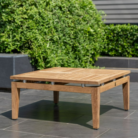 Amazonia Trieste, 100% FSC Certified Teak, Outdoor Patio Square Coffee Table