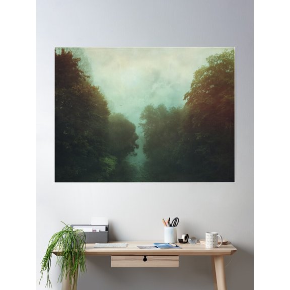 Amazonian - Misty River Scenery Poster Wall Art, Modern Wall Decor For Living Room Bedroom, 12x18 UNFRAMED