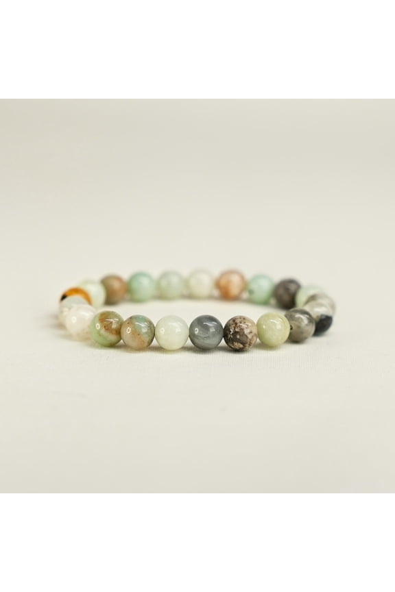 Amazonite Bracelet This bracelet has been cleansed with Tibetan singing bowls and charged with moon energy for you. | Stone Beads Bracelet | Focus on Heart Chakra | Stunning Gem Patterns Ton