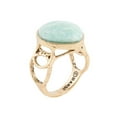 thumbnail image 1 of Blue Amazonite and Golden Bronze Circle Dance Ring, 1 of 2