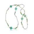 thumbnail image 1 of Amazonite Clover & Pearl Lariat, 1 of 3