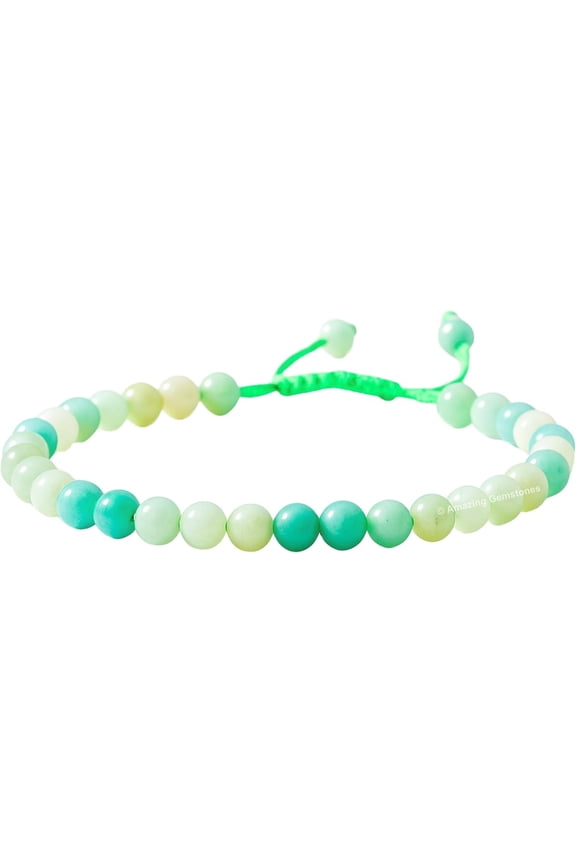 Amazonite Crystal Bracelet - 6mm Beaded Bracelet and Healing Stones