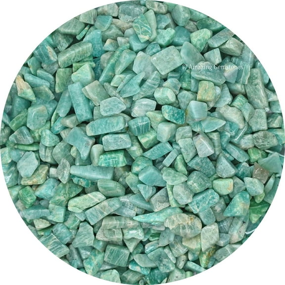 Amazonite Crystal Chips - Healing Crystals Tumbled Chips Gemstone Beads (1LB Bulk)