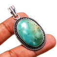 thumbnail image 1 of Amazonite Gemstone Handmade Ethnic Anniversary Gift Pendant Jewelry 2.1" SA 511, 1 of 2