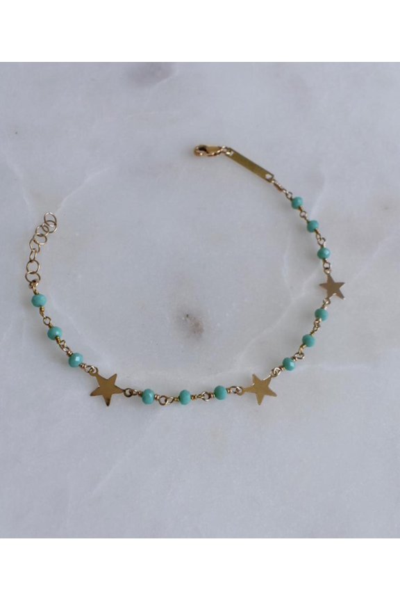 Amazonite Three Star Multi Wrap Bracelet