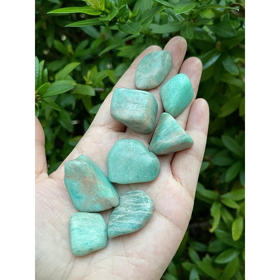 Amazonite Tumbled Stones, Polished Amazonite Gemstone, Amazonite Healing Crystals (Amazonite, 1 Pound)