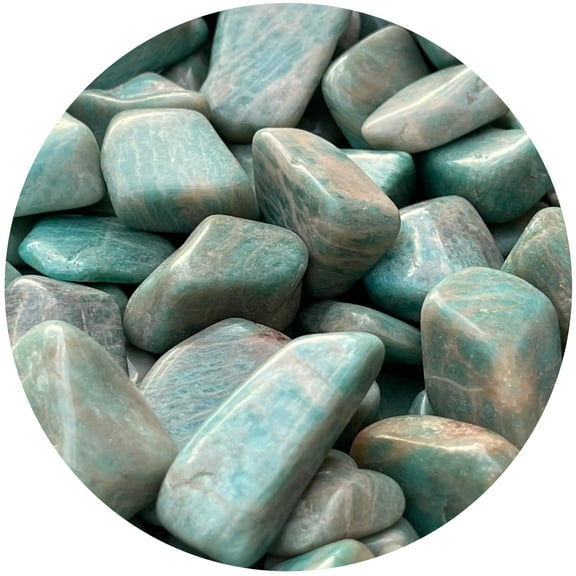 Amazonite Tumbled Stones, Polished Amazonite Gemstone, Amazonite Healing Crystals (Amazonite, 5 Pound)