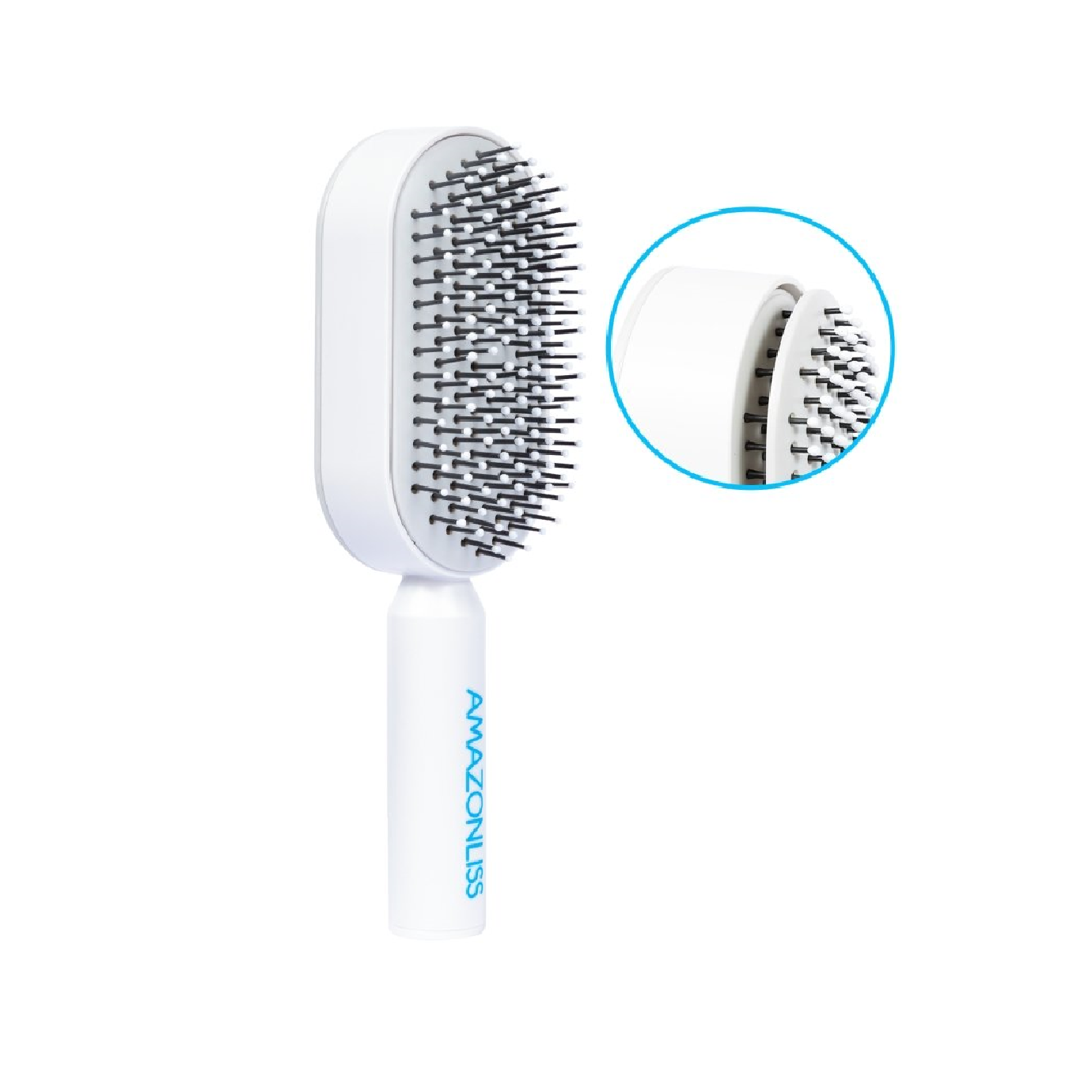 Telescopic Hair Comb Hair Massage Comb OneClicks Self Clean Brush for
