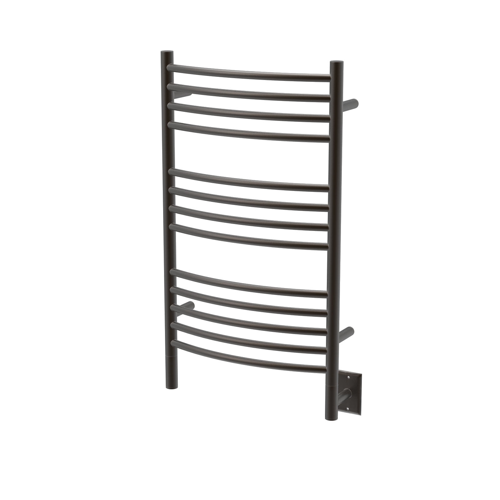 Elegant 53" Bronze Curved Arm Wall-Mounted Towel Warmer