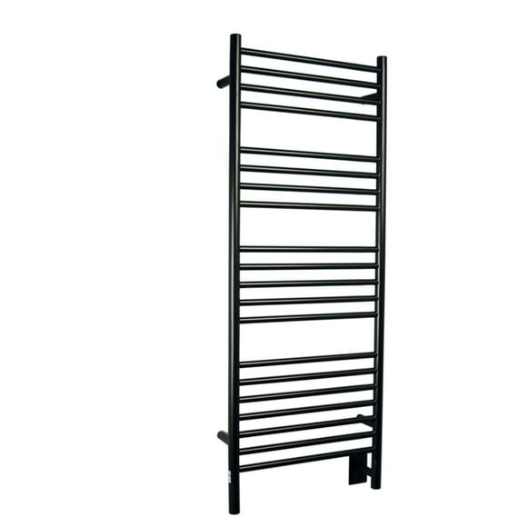Amba Jeeves D Straight Heated Towel Warmer Rack For Bathroom - Oil Rubbed Bronze, 240 Watts, 2.2 Amps, 110 Volts