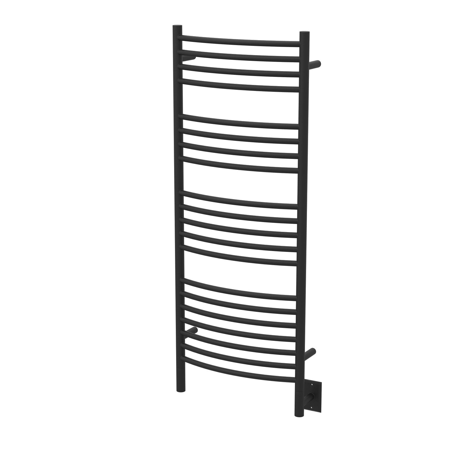 Elegant 53" Bronze Curved Arm Wall-Mounted Towel Warmer