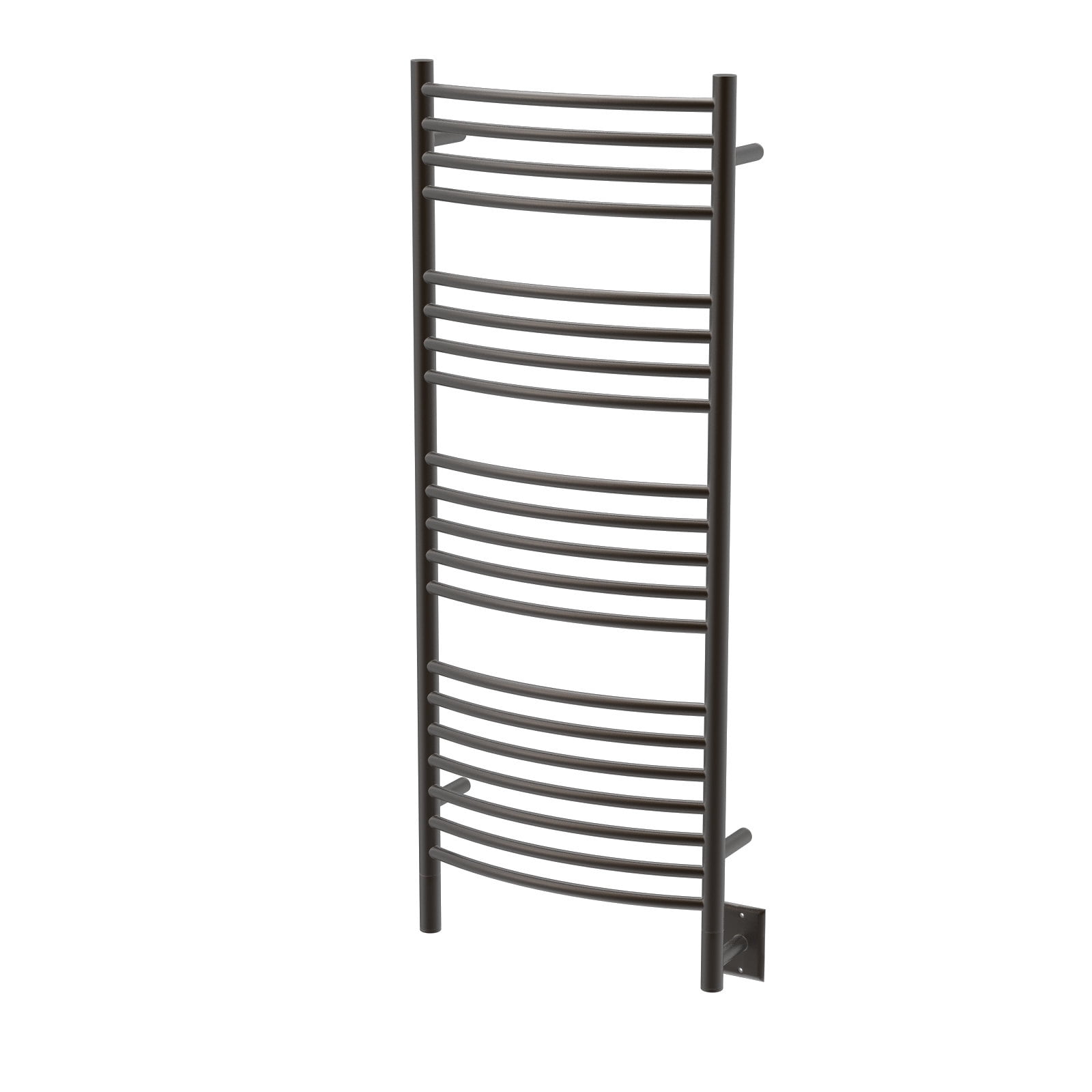 Elegant 53" Bronze Curved Arm Wall-Mounted Towel Warmer