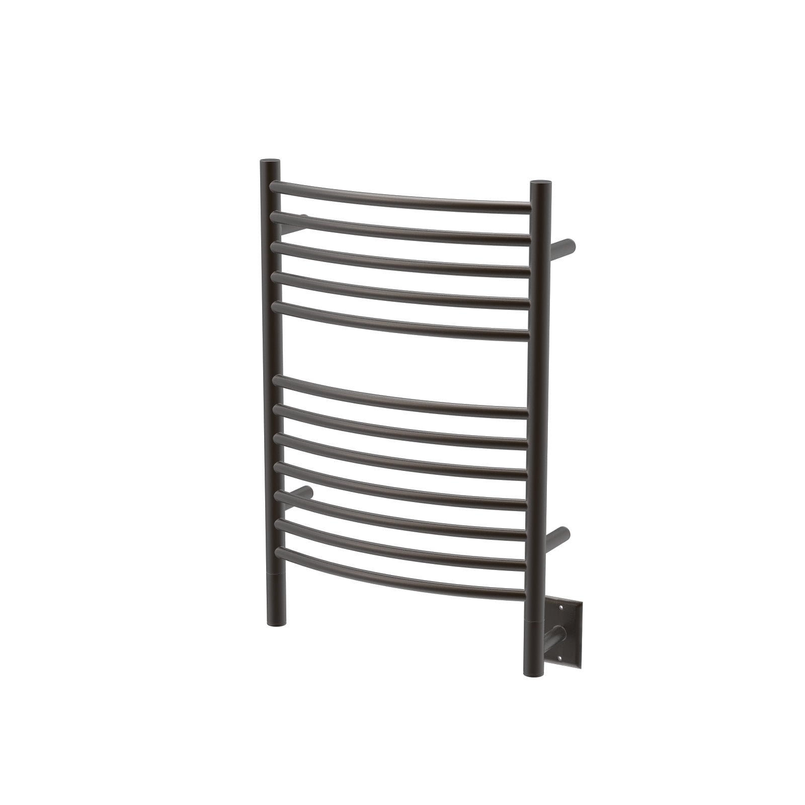 Elegant 53" Bronze Curved Arm Wall-Mounted Towel Warmer