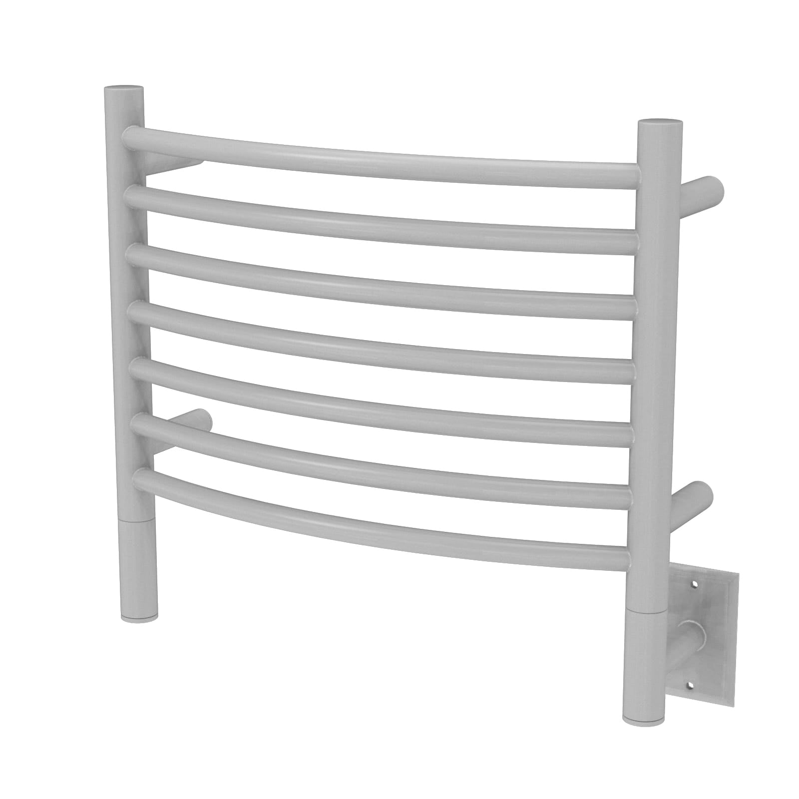 White Stainless Steel Wall Mounted Curved Towel Warmer