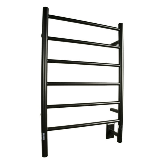 Amba Jeeves J Straight Heated Towel Warmer Rack For Bathroom - Oil Rubbed Bronze, 80 Watts, 0.75 Amps, 110 Volts