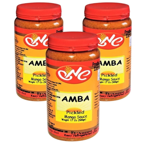 Amba Pickled Mango Sauce 17 oz. Pack of 3 - Walmart.com