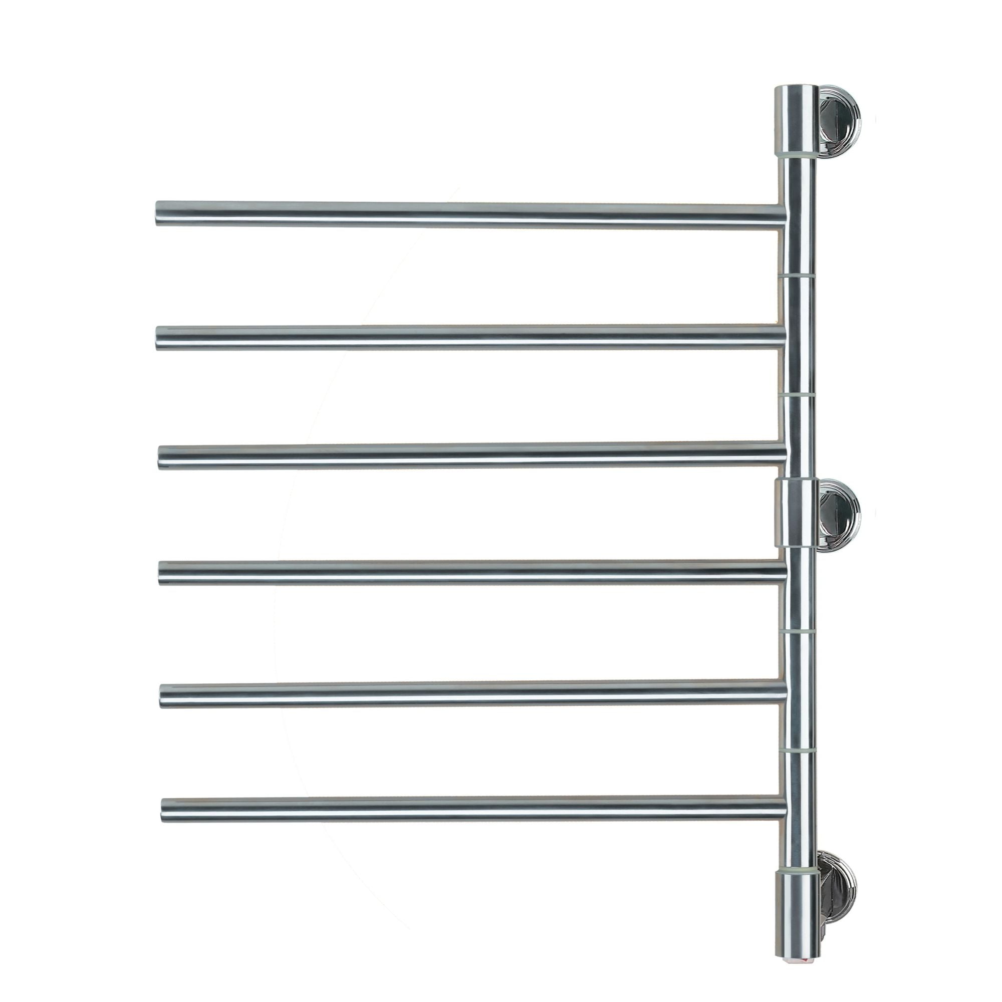 Brushed Stainless Steel Wall Mounted Swivel Towel Warmer
