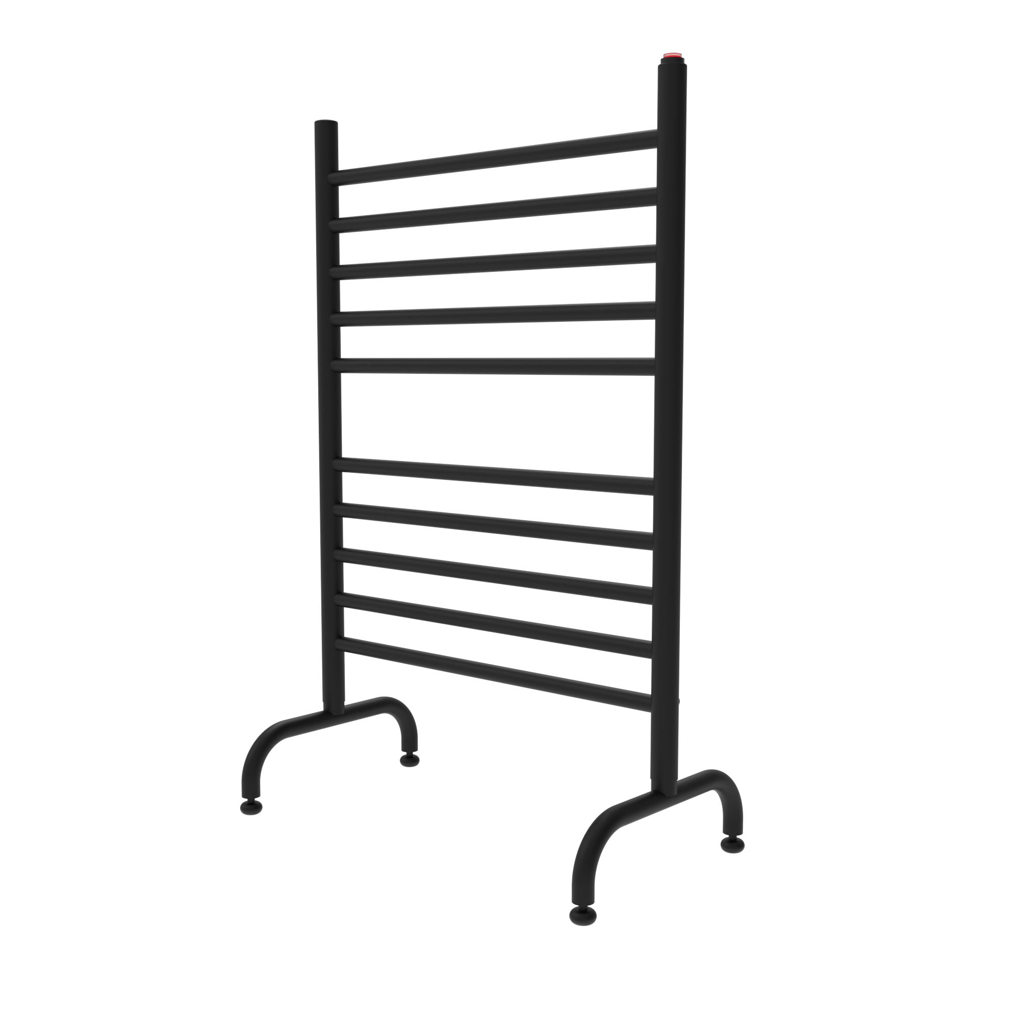 Amba Products 38" Matte Black Brushed 10 Cylindrical Bars Freestanding Towel Warmer