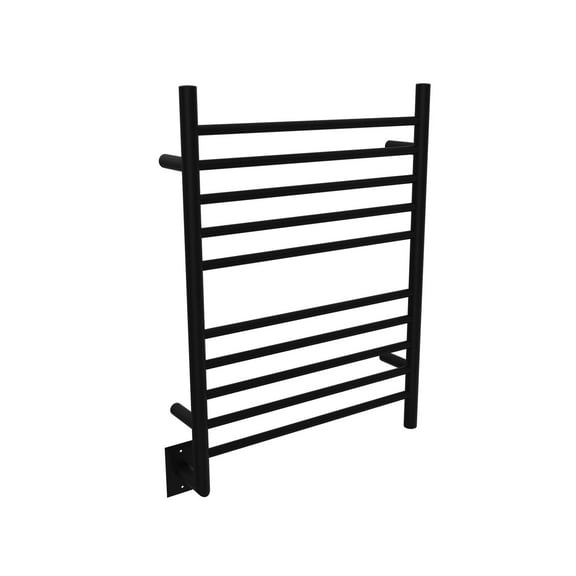 Radiant Hardwired + Plug-in Combo (Left Side) Straight 10 Bar Towel Warmer in Polished