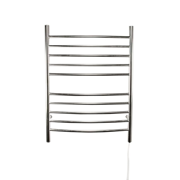 Amba Products 31.5" Stainless Steel Plug in Curved Polished 10 Bar Towel Warmer