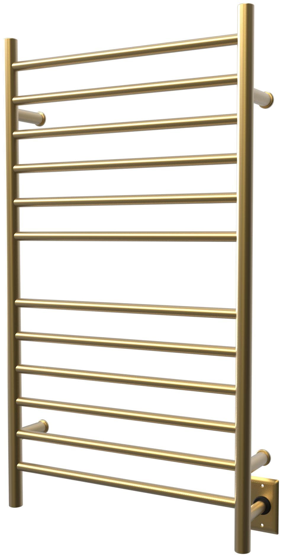 Radiant Satin Brass Wall Mounted Stainless Steel Towel Warmer