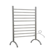 Amba Solo Freestanding 24" Heated Towel Warmer Rack For Bathroom - Brushed, 150 Watts, 1.3 Amps, 120 Volts