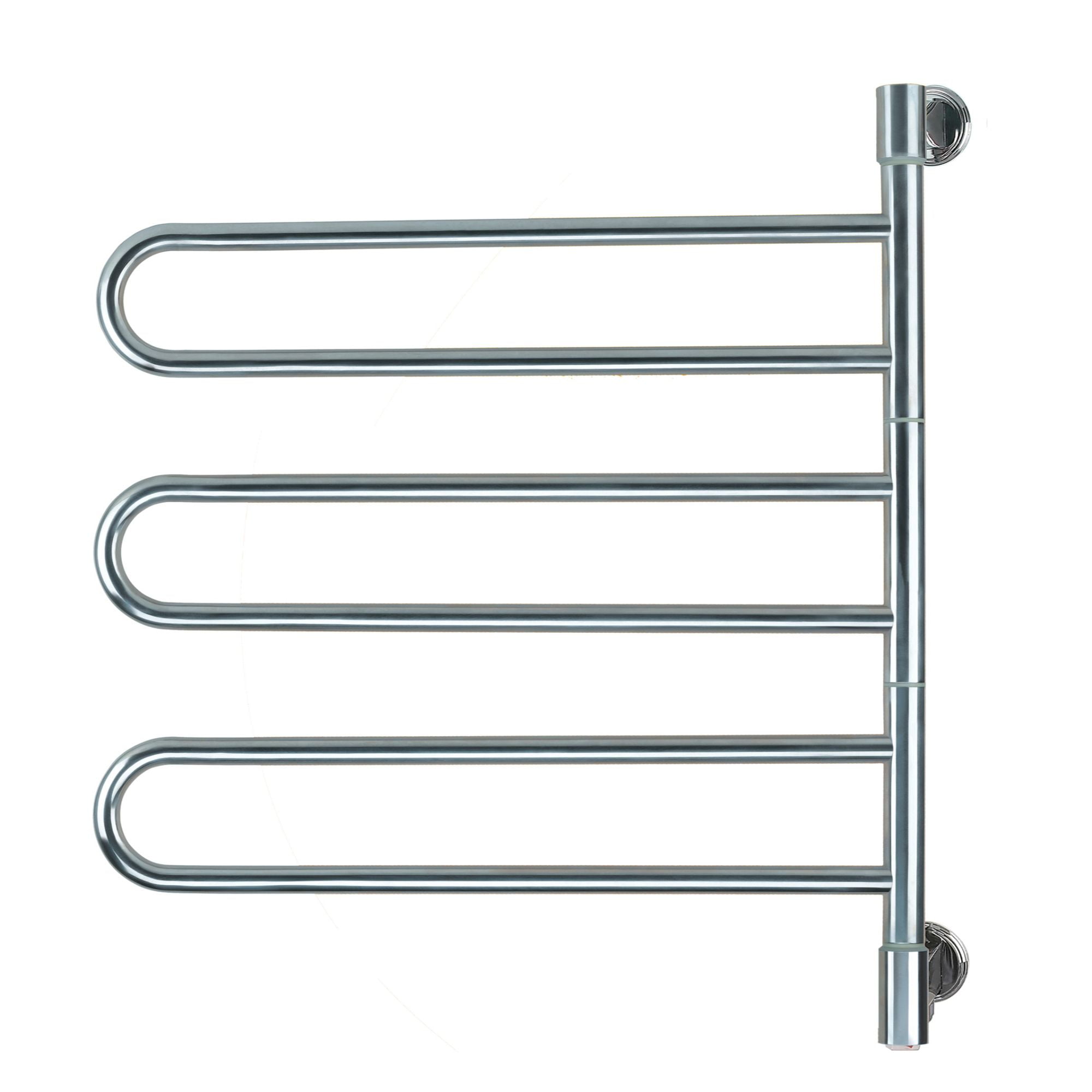 Polished Stainless Steel Wall Mounted Swivel Towel Warmer