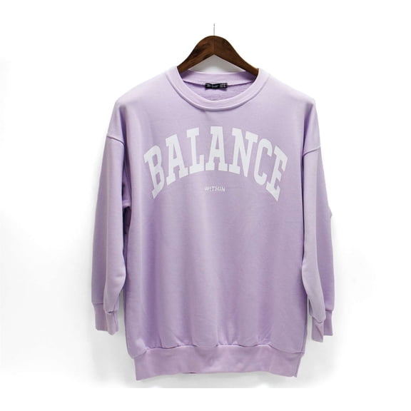 Ambar Women's Balance Fleece Sweatshirt, Purple,L - US